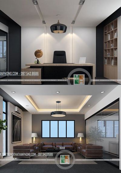 Thiết kế văn phòng giám đốc hiện đại mẫu 03