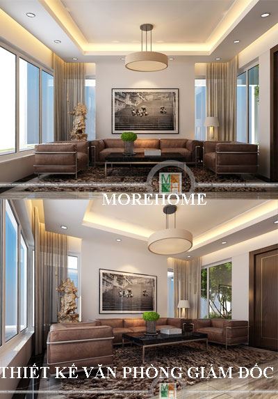 Thiết kế văn phòng làm việc giám đốc hiện đại mẫu 02